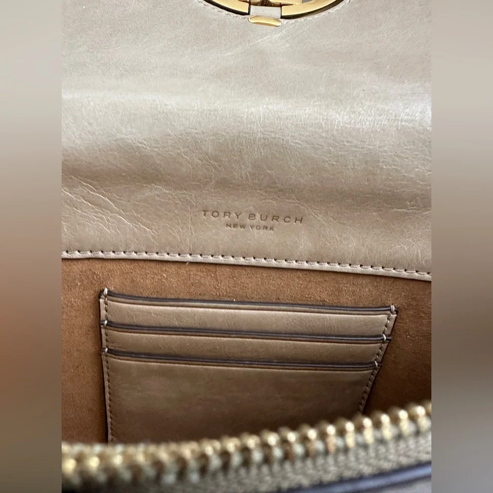 Tory Burch Miller Glazed Leather Clutch‎ bag